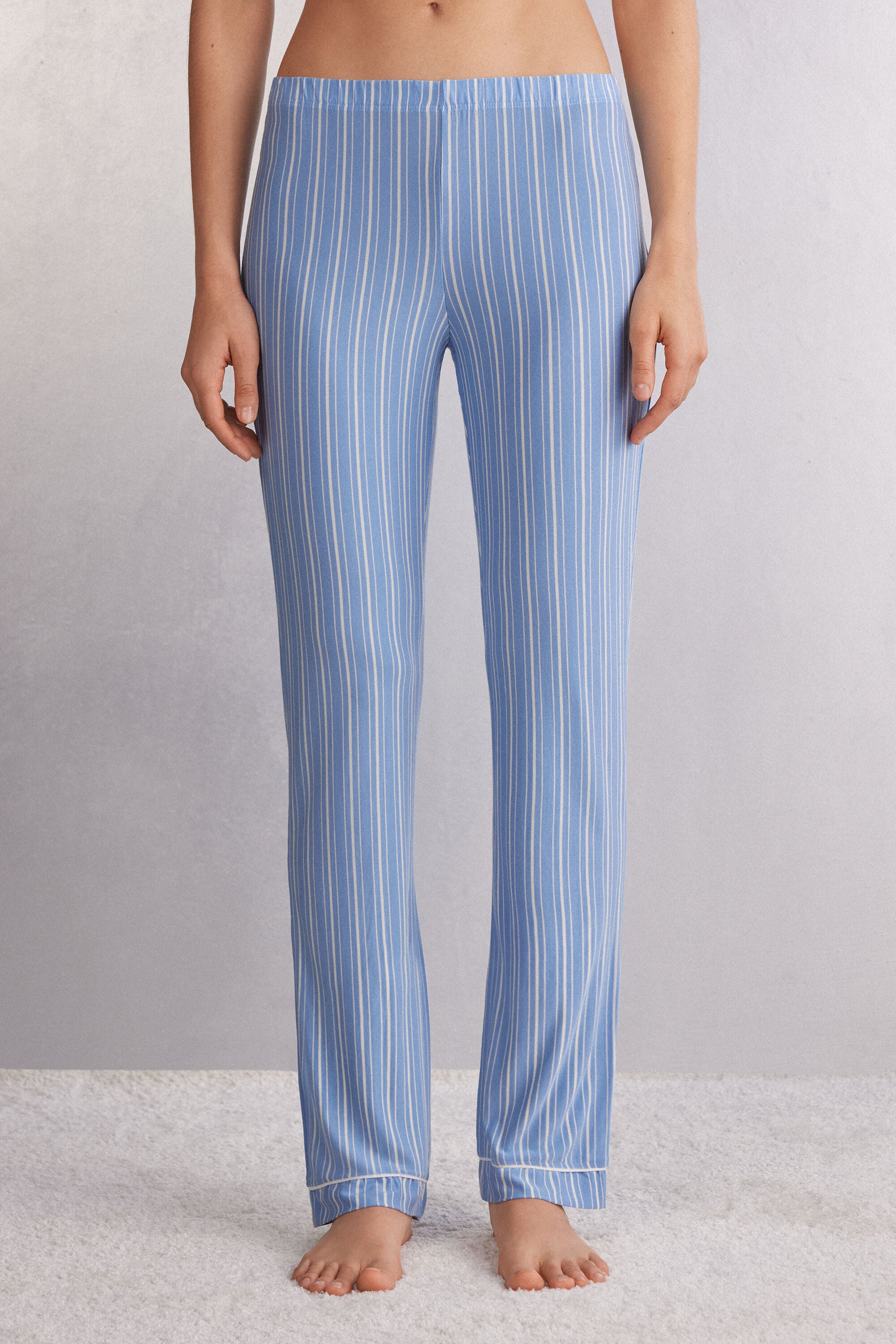 מכנסיים בגזרה ישרה Oxford Stripes