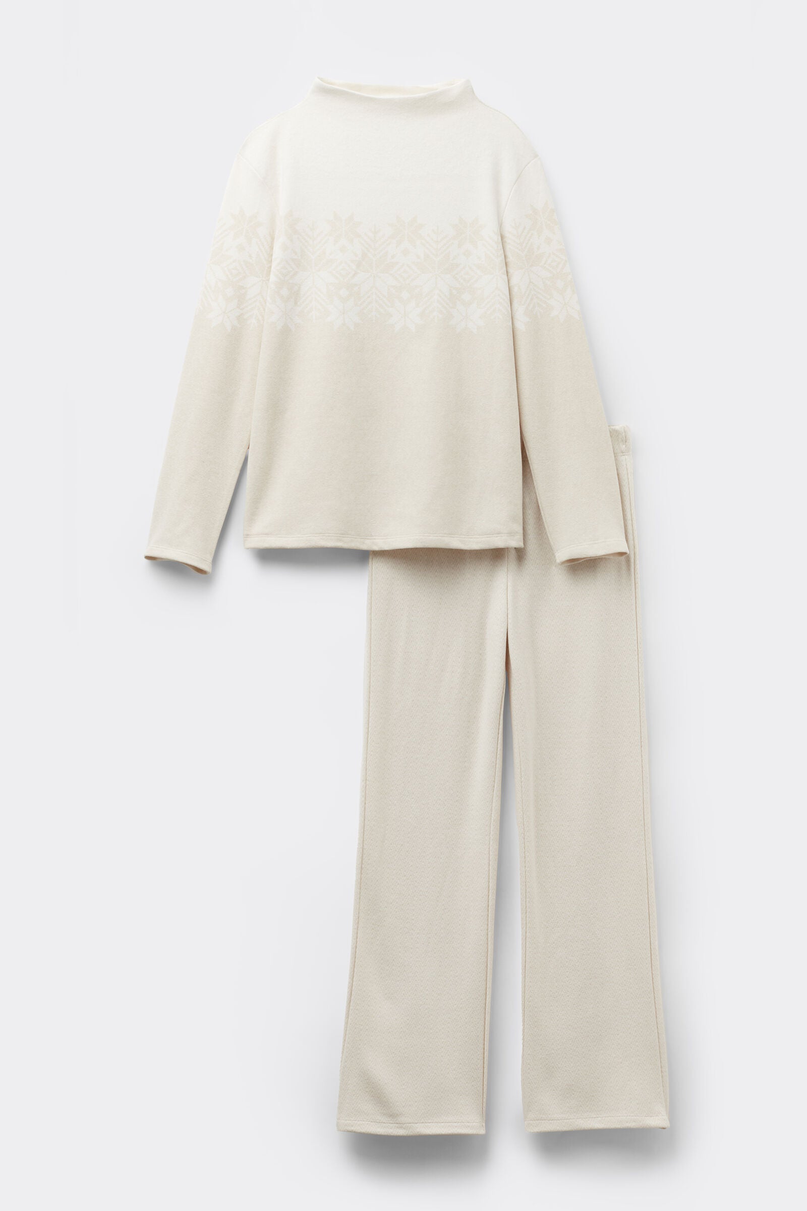 סט פיג'מה ז'קארד ארוכה Let It Snow Tonight