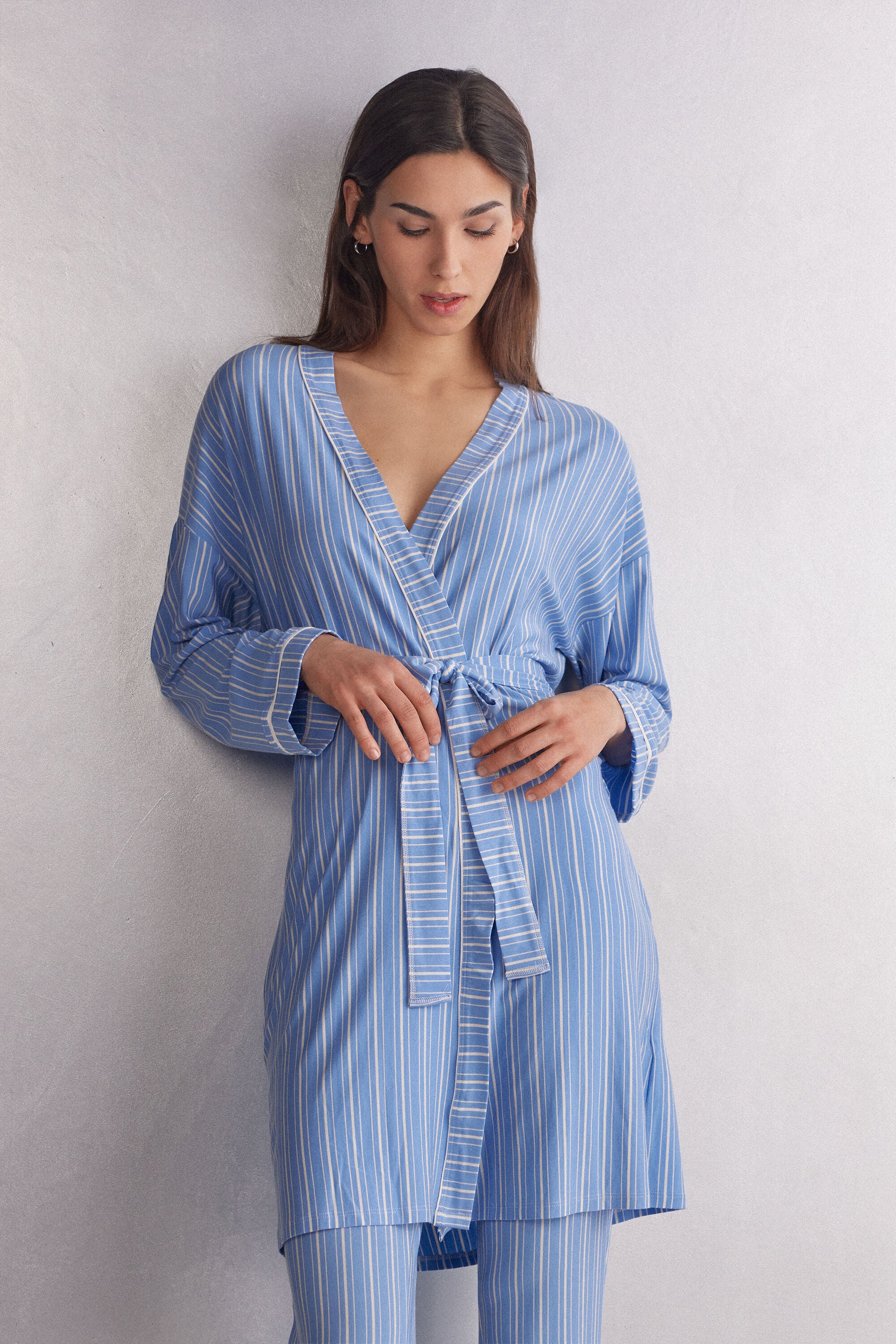 קימונו Oxford Stripes