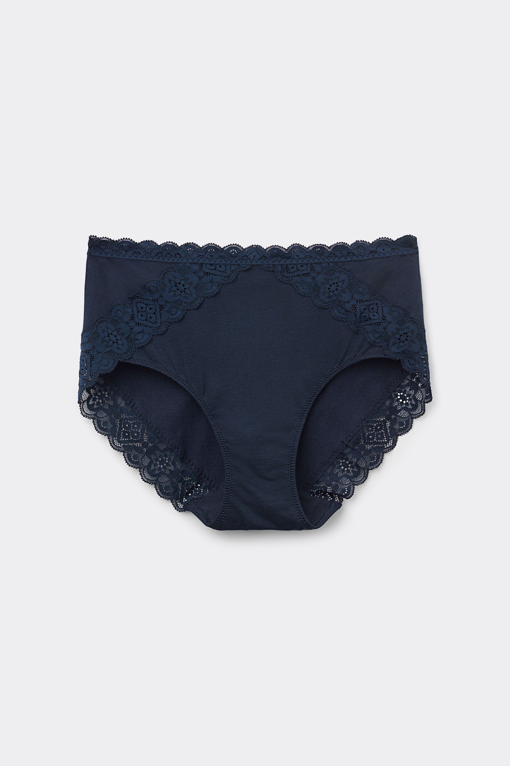 תחתוני כותנה ותחרה Semi-High Rise