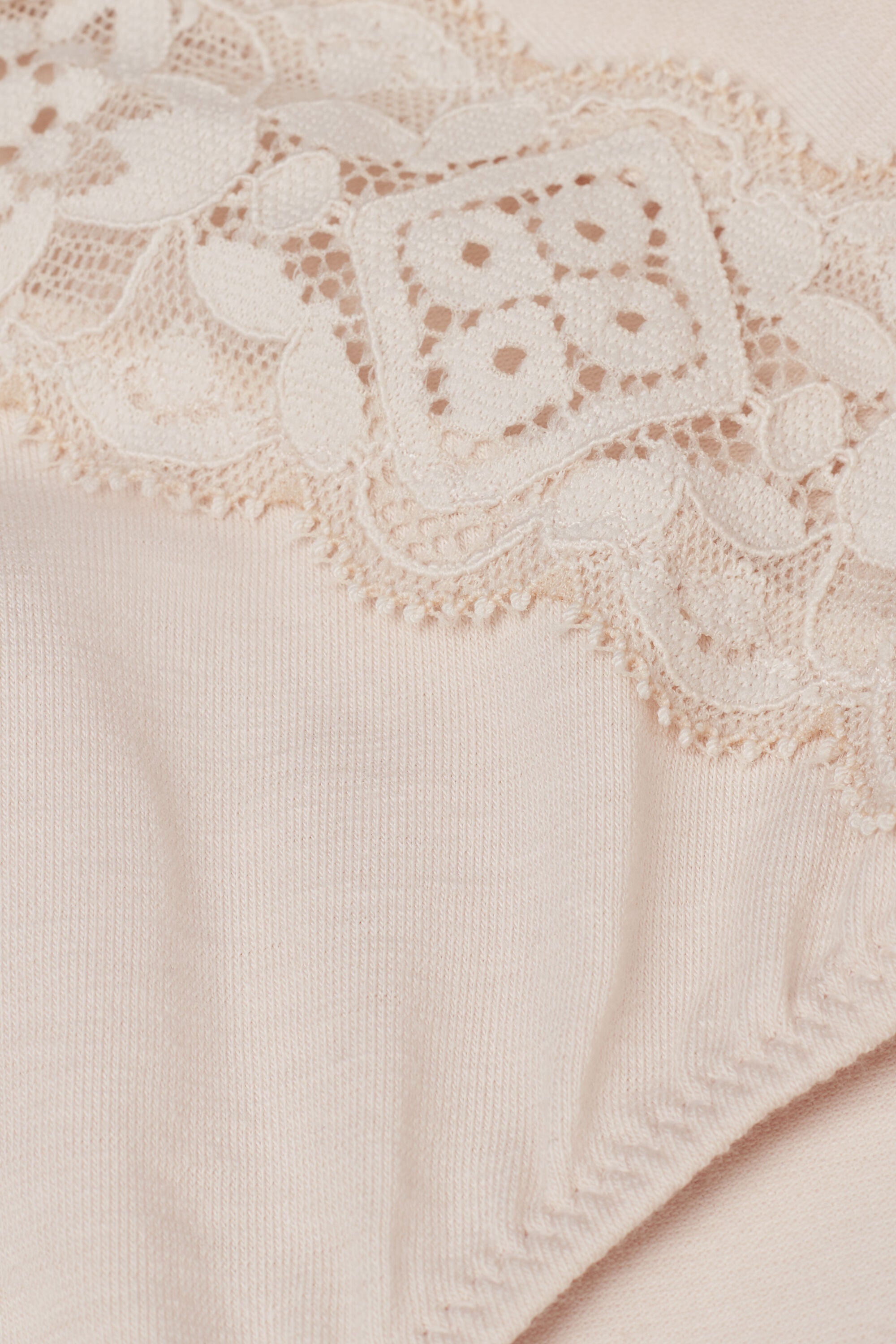 תחתוני כותנה ותחרה Semi-High Rise