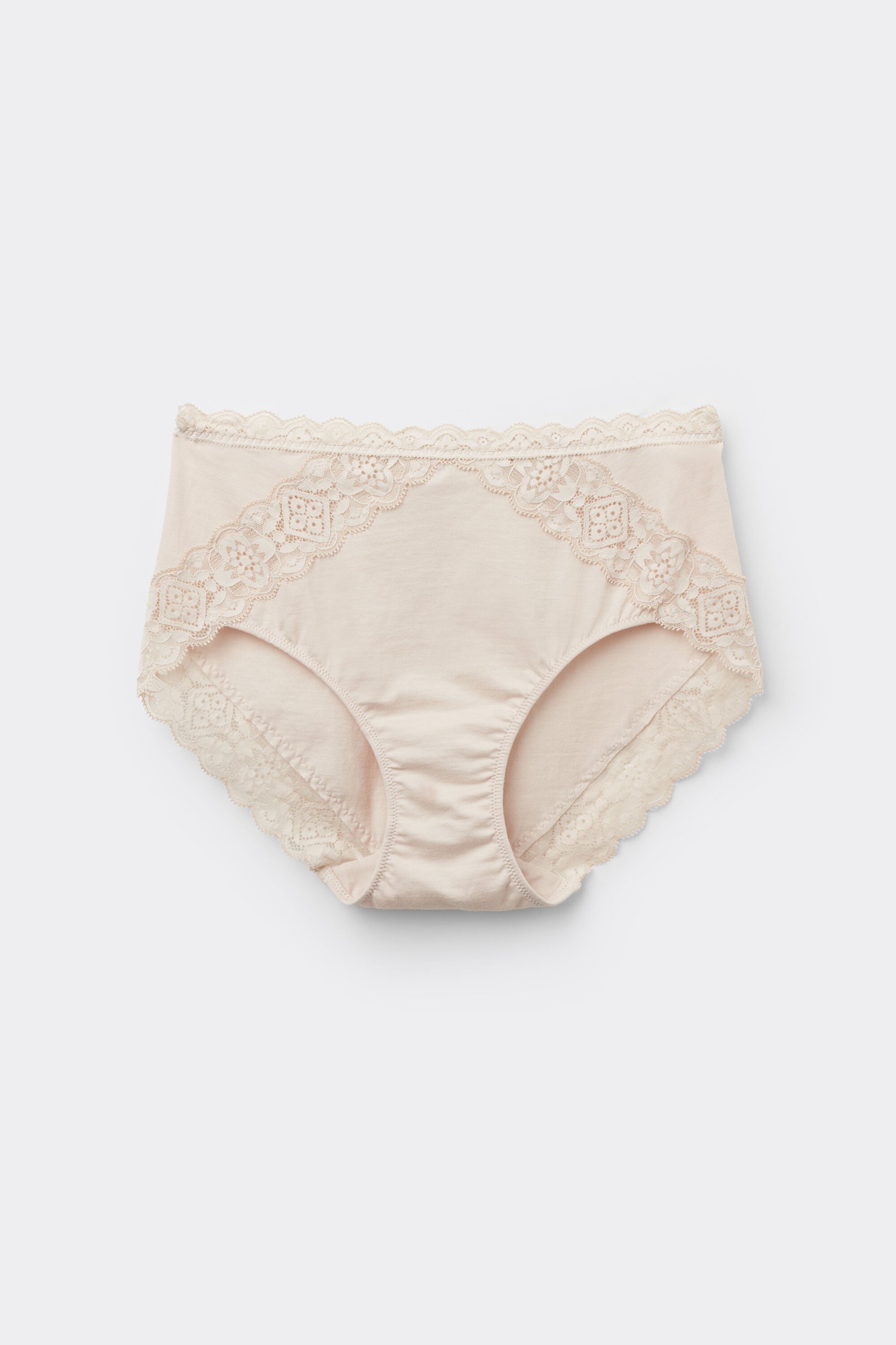 תחתוני כותנה ותחרה Semi-High Rise