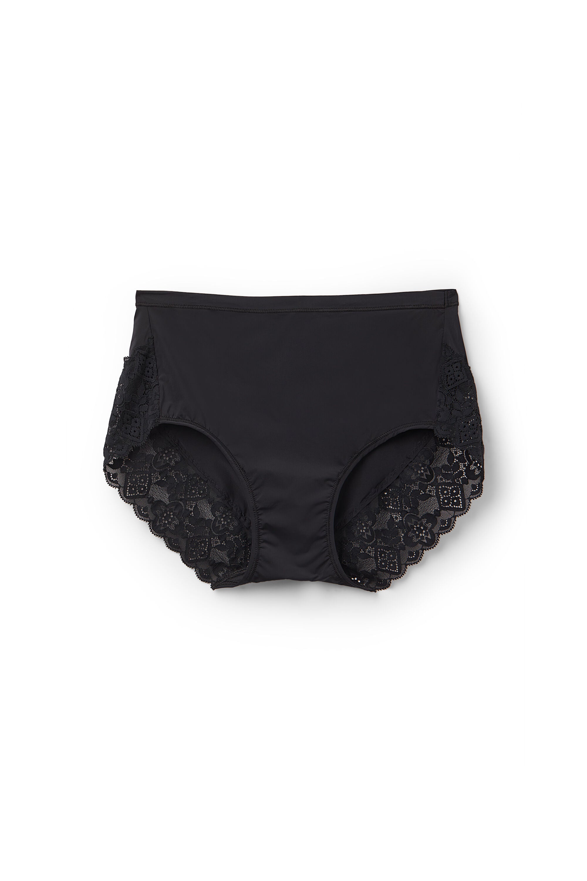 תחתונים מיקרופייבר תחרה High-Waisted