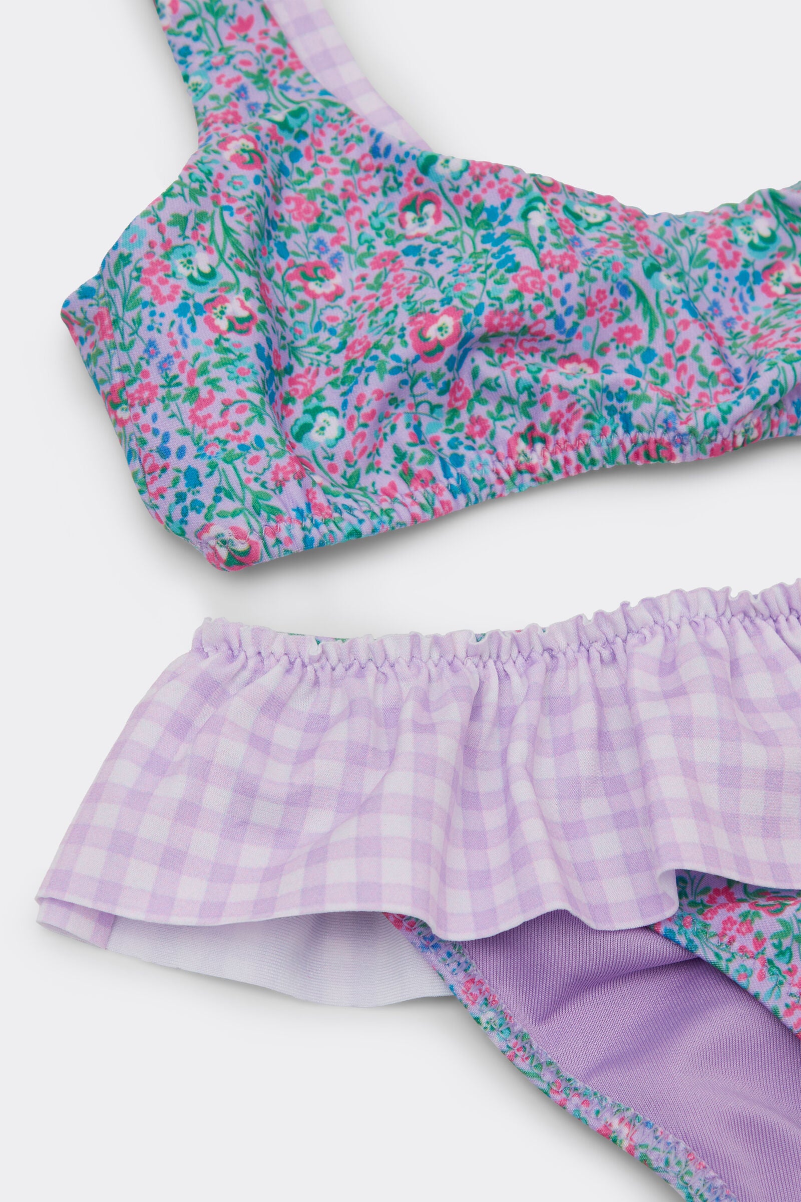 סט ביקיני לילדות Floral Vichy