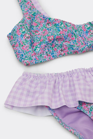 סט ביקיני לילדות Floral Vichy