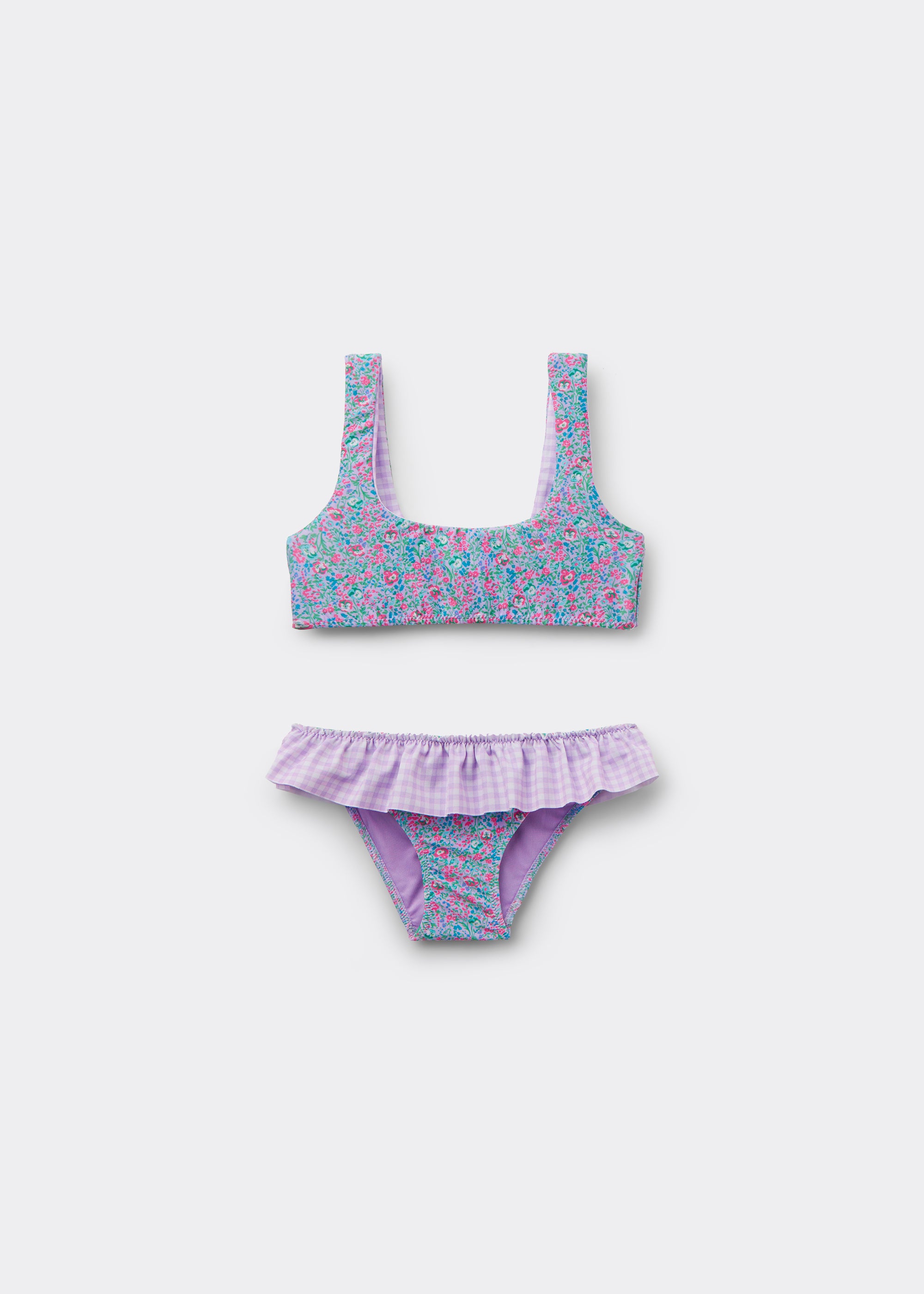 סט ביקיני לילדות Floral Vichy