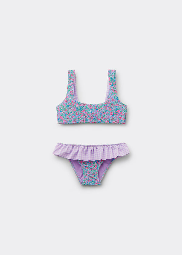 סט ביקיני לילדות Floral Vichy