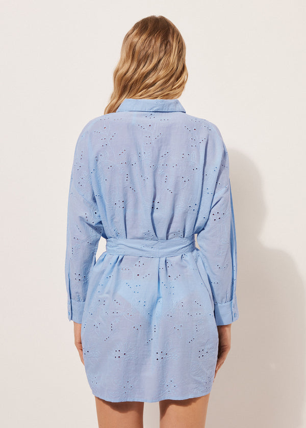 שמלת מיני Broderie Anglaise