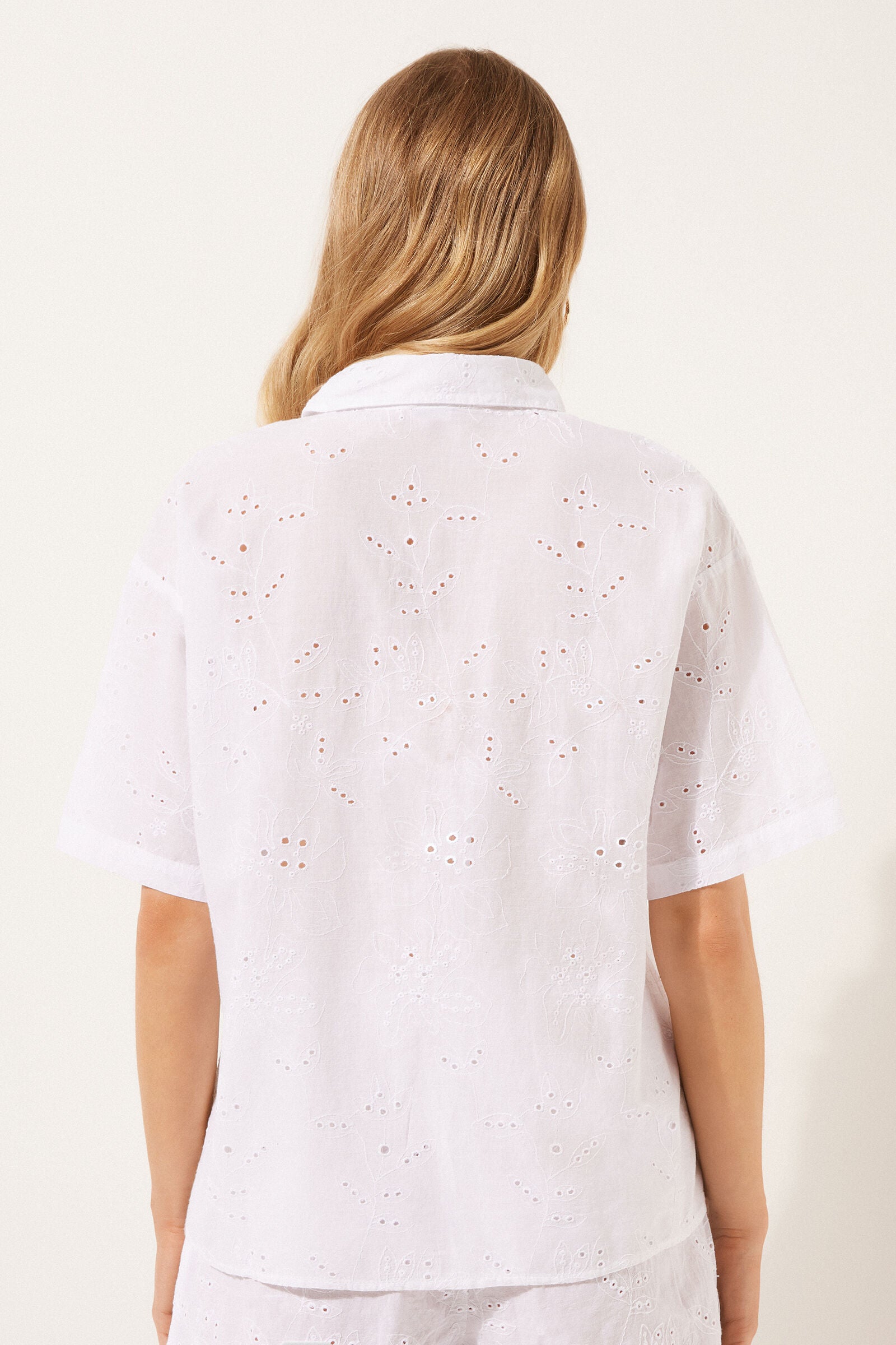 חולצה מכופתרת Broderie Anglaise