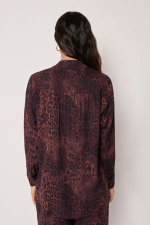חולצה מכופתרת בהדפס Dark Animalier