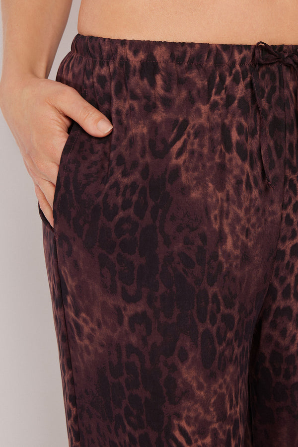 מכנסיים בהדפס מנומר Dark Animalier