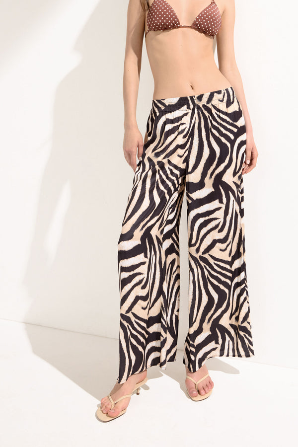 מכנסיים בגזרה רחבה Savannah Zebra