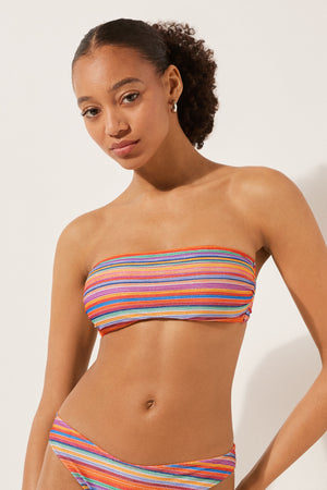 חזיית ביקיני סטרפלס Colorful Stripes