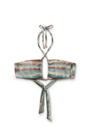 חזיית ביקיני קשירה Glittery Tie-Dye