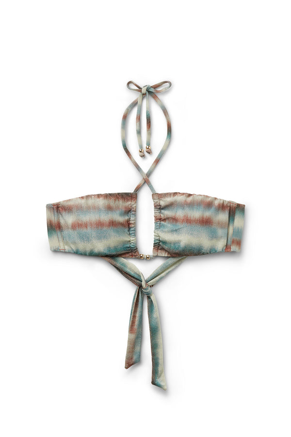 חזיית ביקיני קשירה Glittery Tie-Dye