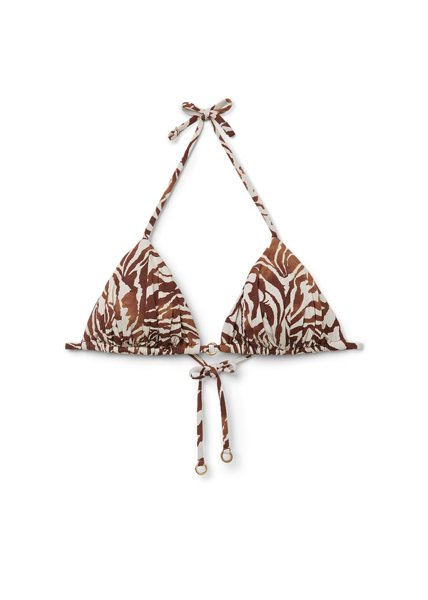 חזיית ביקיני משולשים Brown Zebra