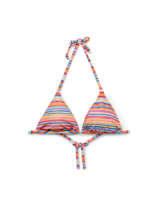 חזיית ביקיני משולשים Colorful Stripes