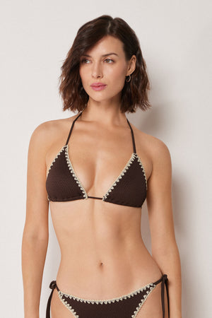 חזיית ביקיני משולשים Bicolor Embroidery