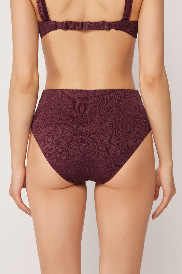 תחתוני ביקיני High-Waisted Precious Jacquard