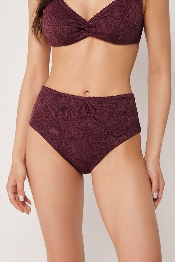 תחתוני ביקיני High-Waisted Precious Jacquard