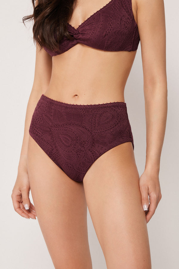 תחתוני ביקיני High-Waisted Precious Jacquard