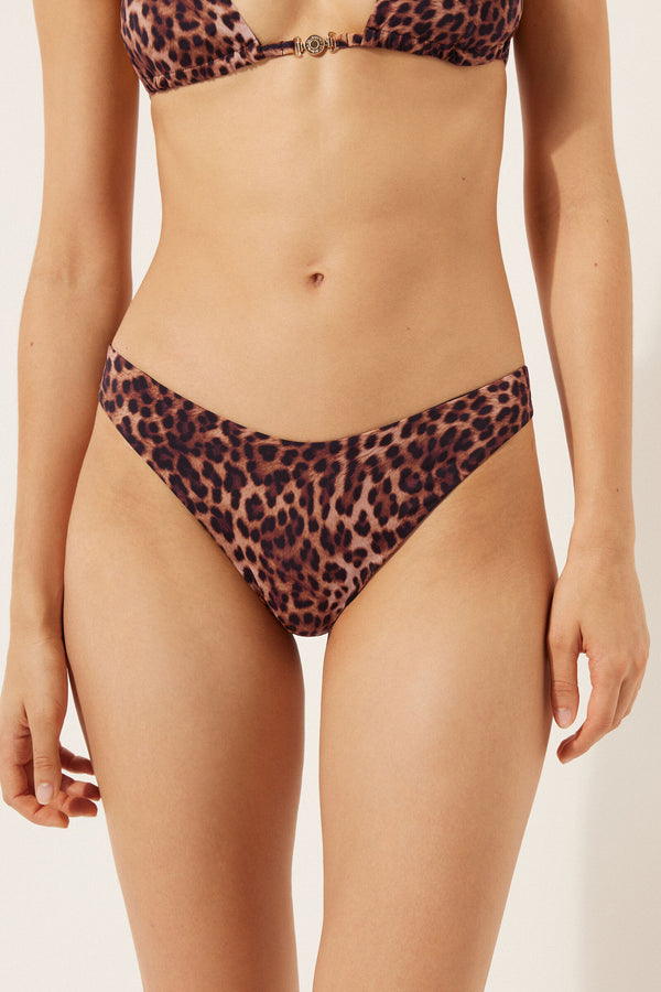 תחתוני ביקיני ברזילאיים Brown Animalier