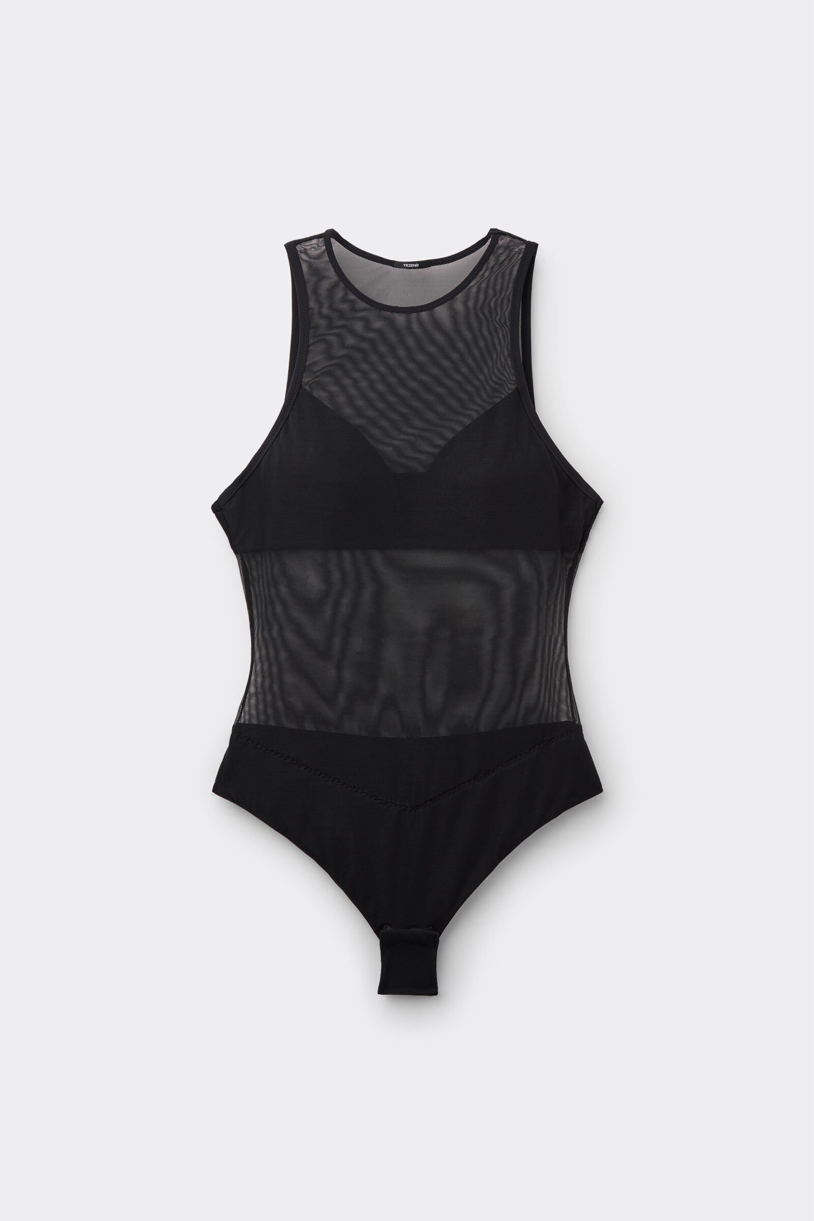 בגד גוף שקוף עם חזייה אטומה מובנת