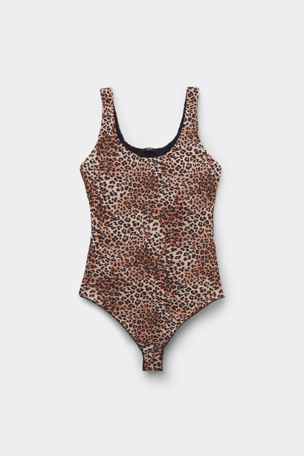 בגד גוף בהדפס מנומר 2 In 1 Natural Lifting Printed Bra