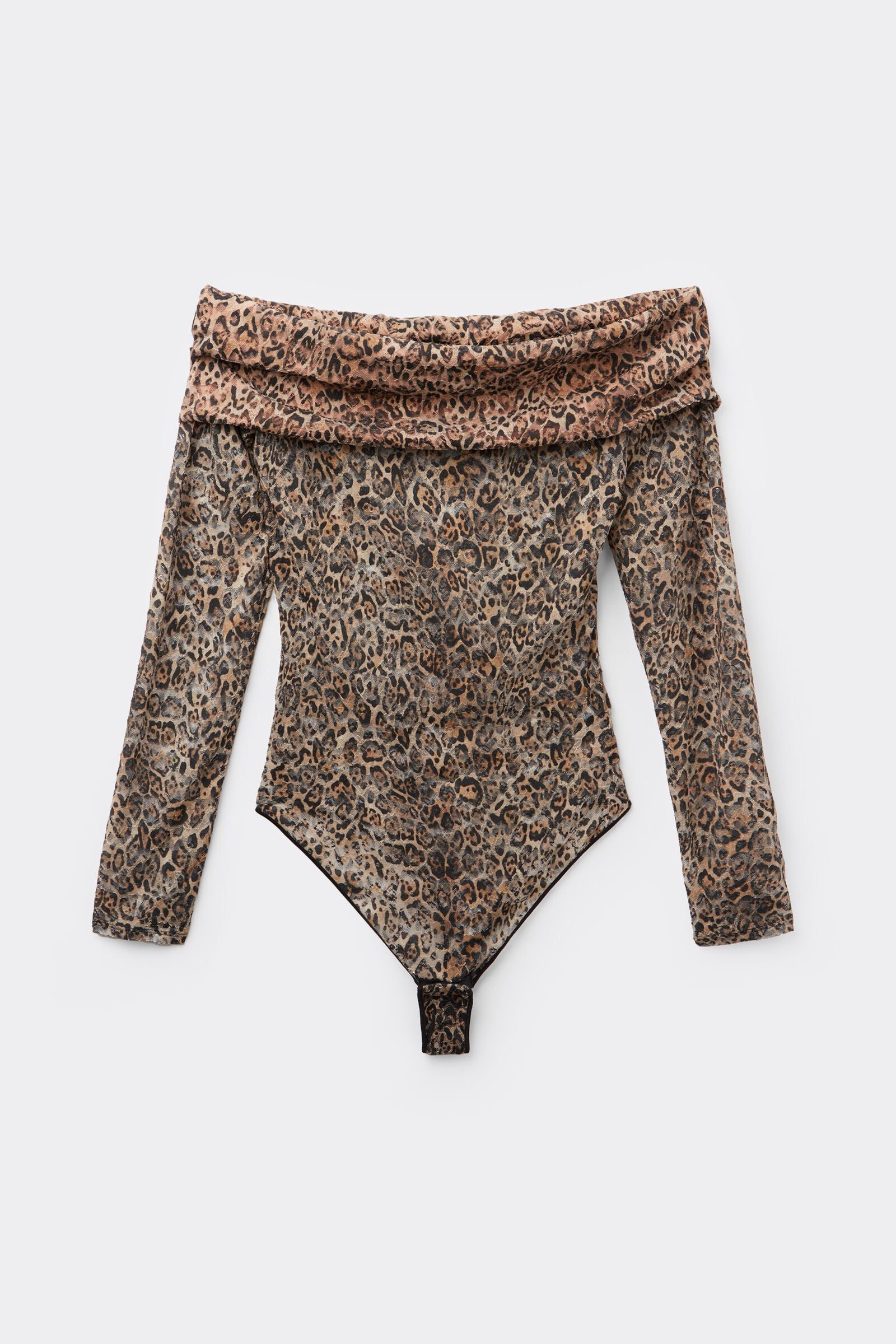 בגד גוף אוף שולדרס Iconic Leopard