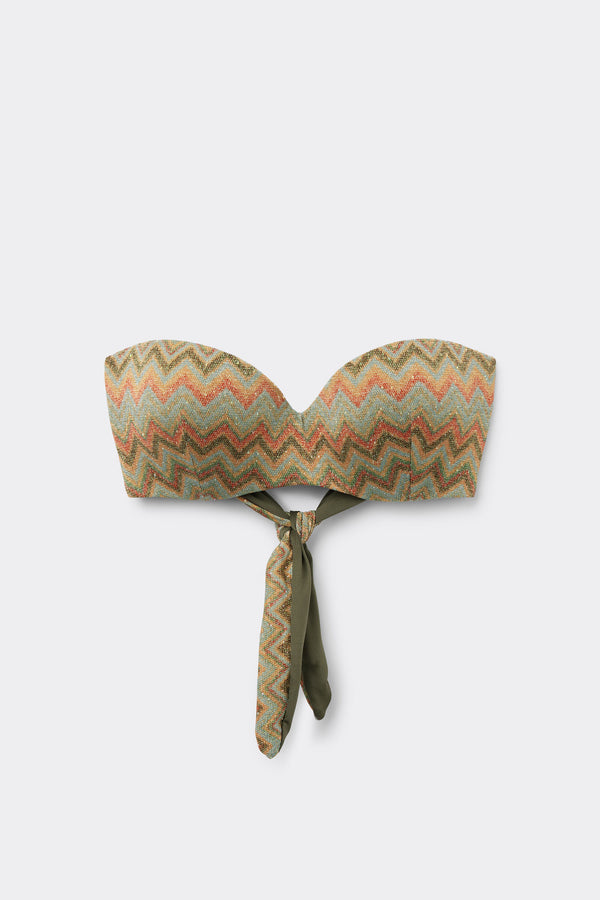 חזיית סטרפלס ביקיני Luxury Chevron