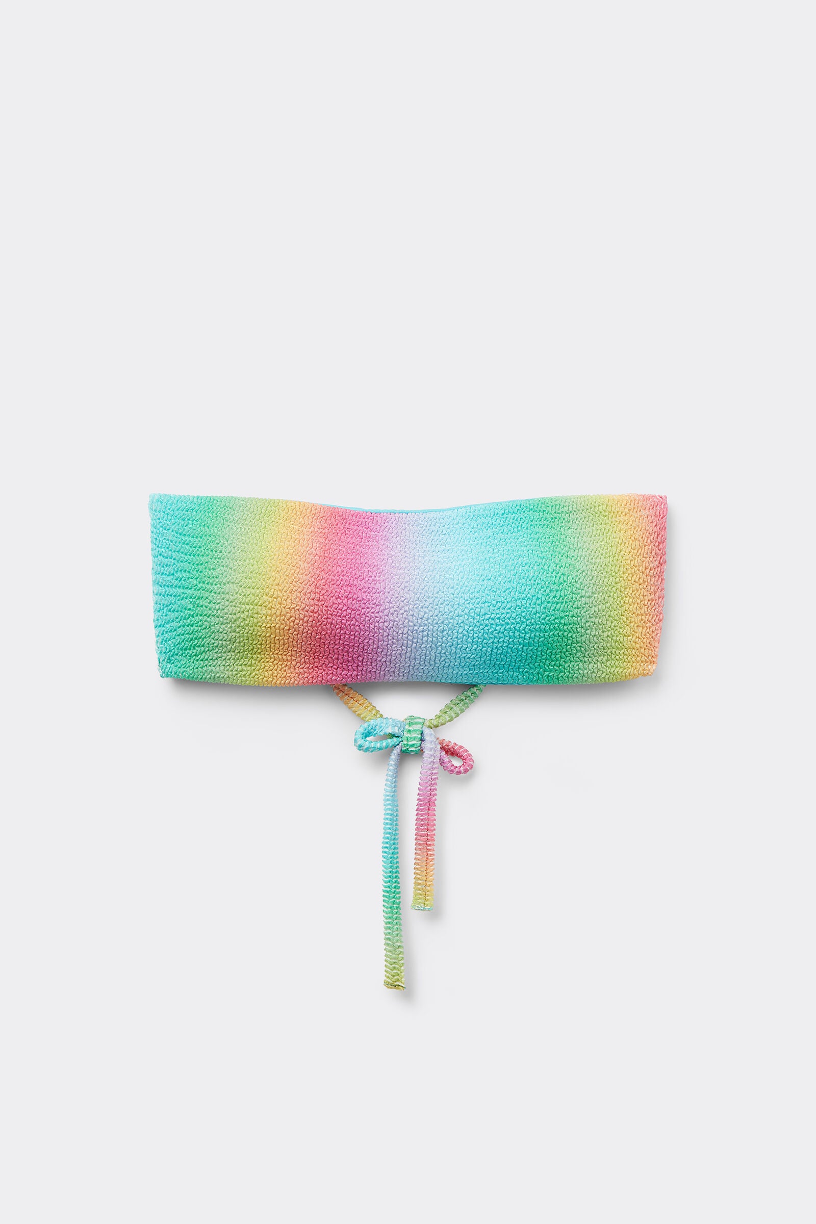 טופ ביקיני סטרפלס Crinkle Rainbow