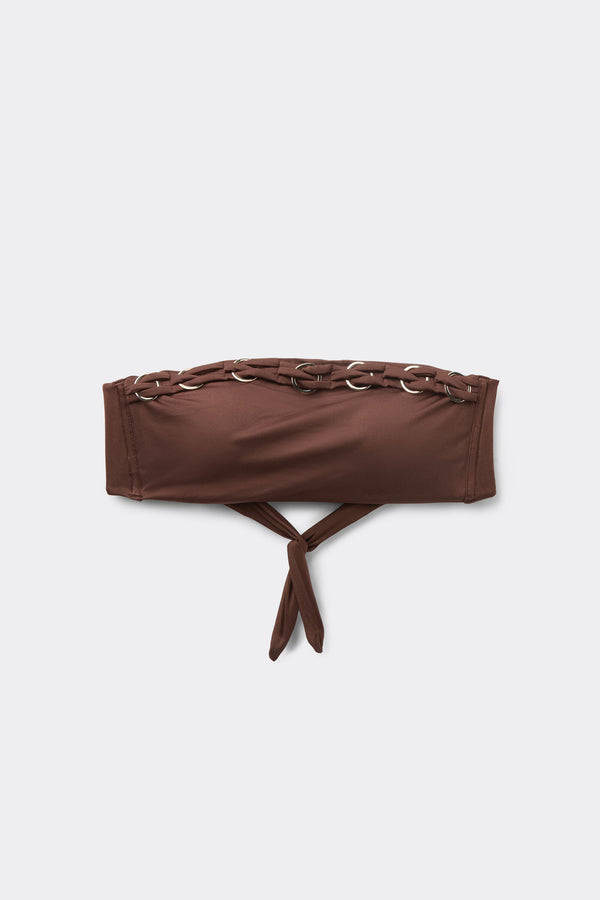 חזיית ביקיני סטרפלס Brown Royal Essence