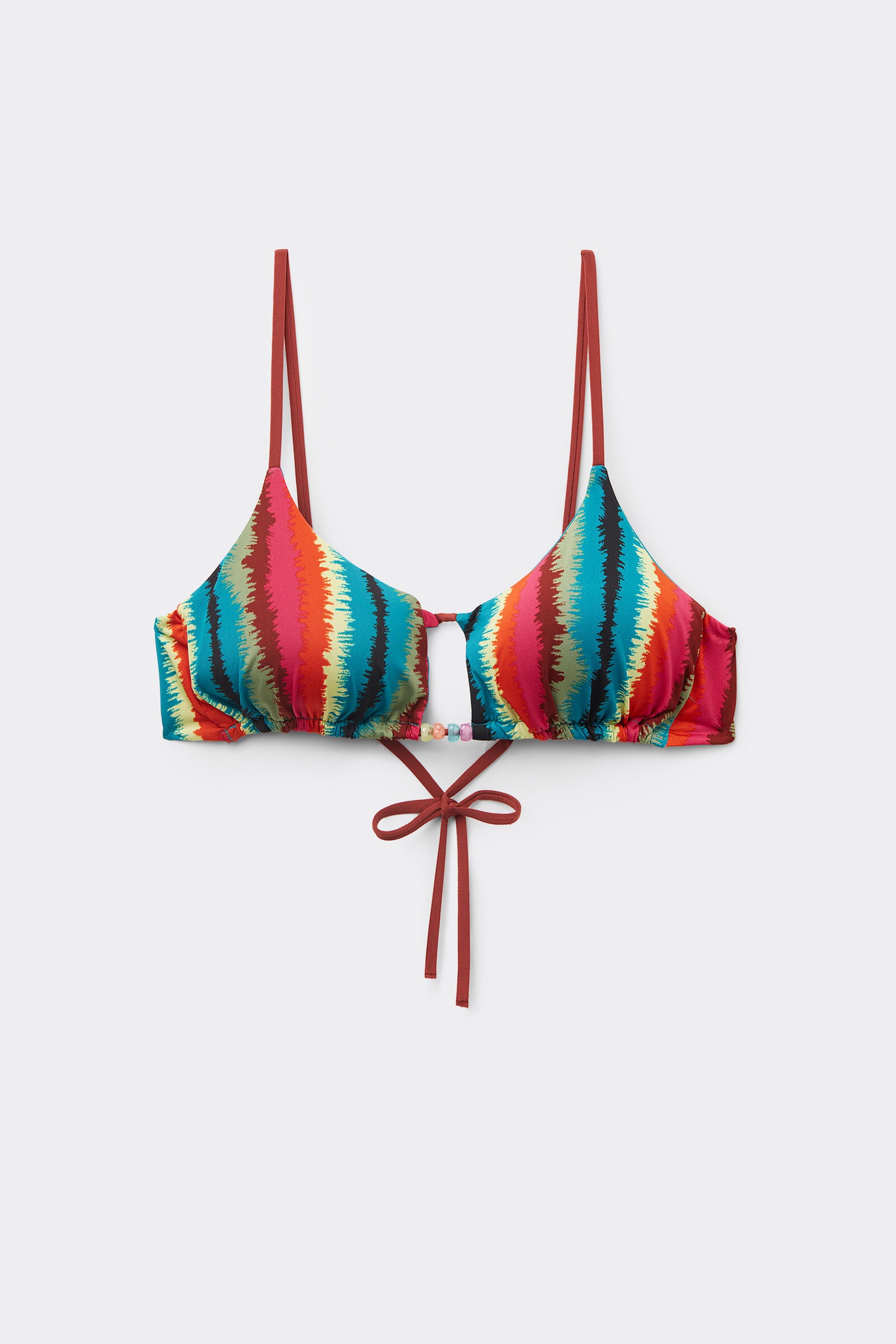 טופ ביקיני קאט אאוט Vibrant Stripes