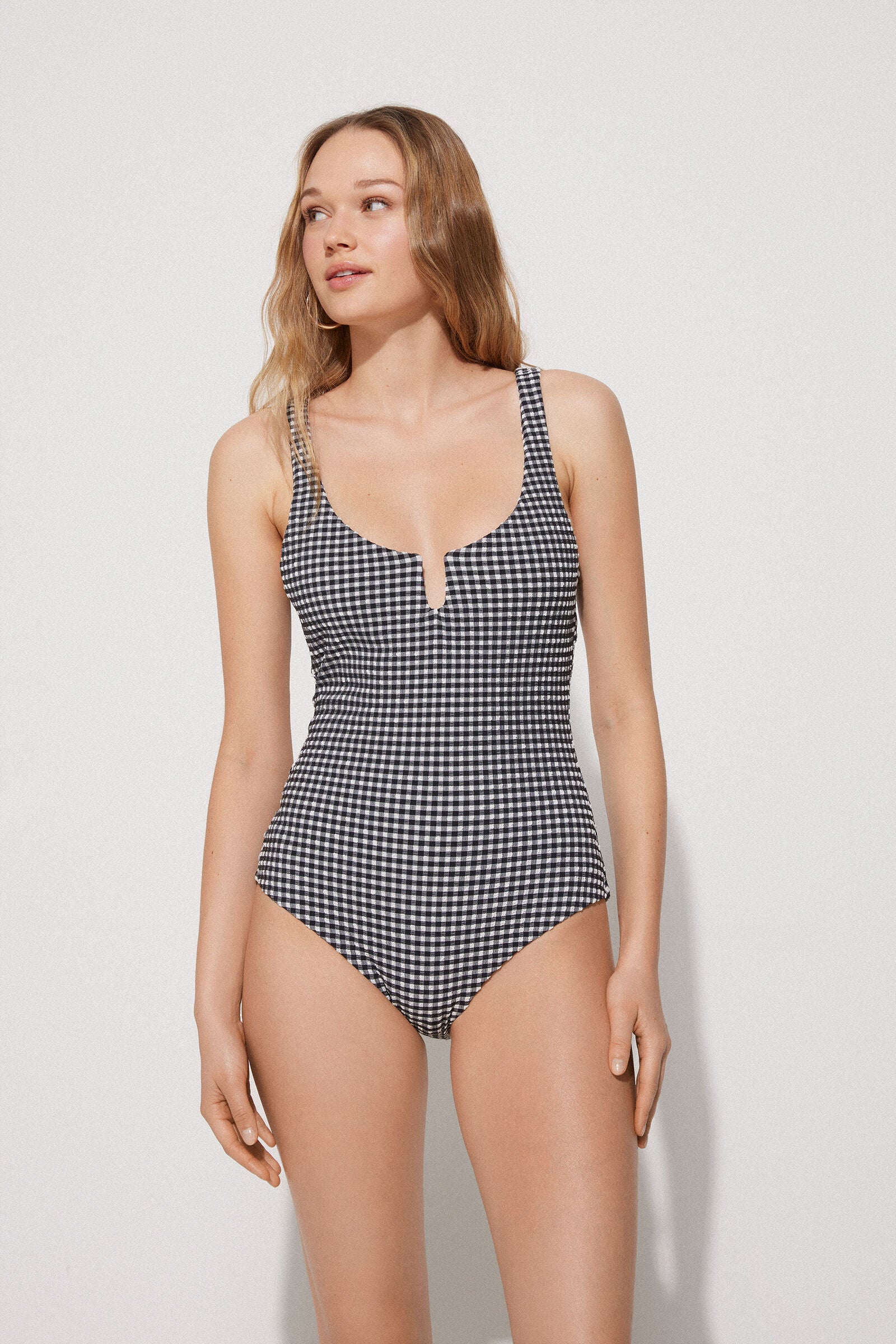 בגד ים שלם Gingham