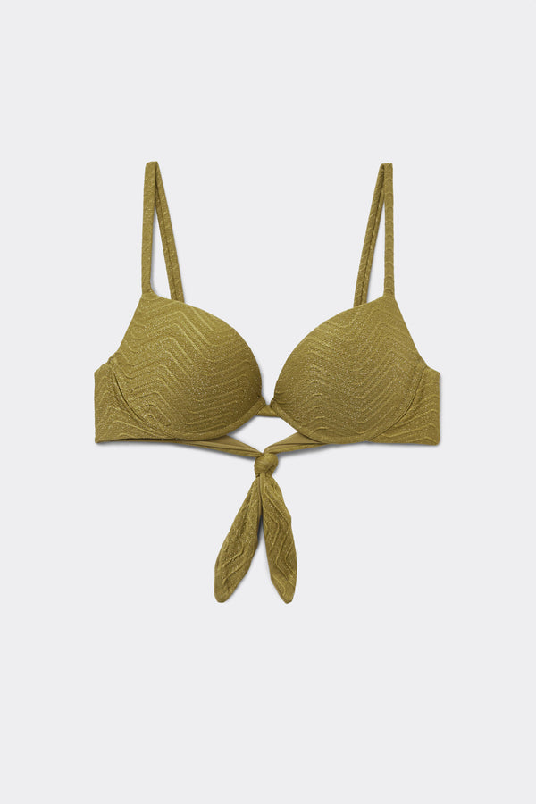 חזיית ביקיני פוש אפ Olive Green Sparkling Touch