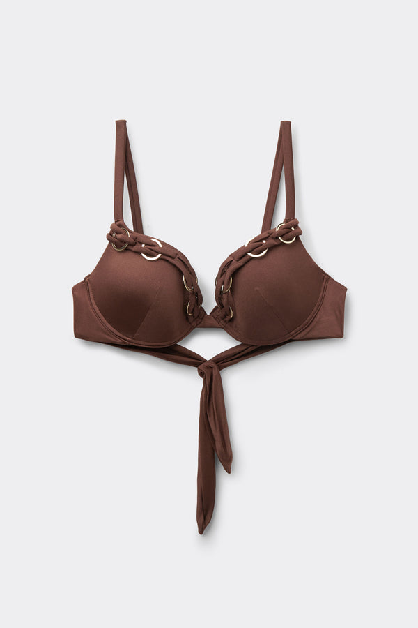 חזיית ביקיני פוש אפ Brown Royal Essence