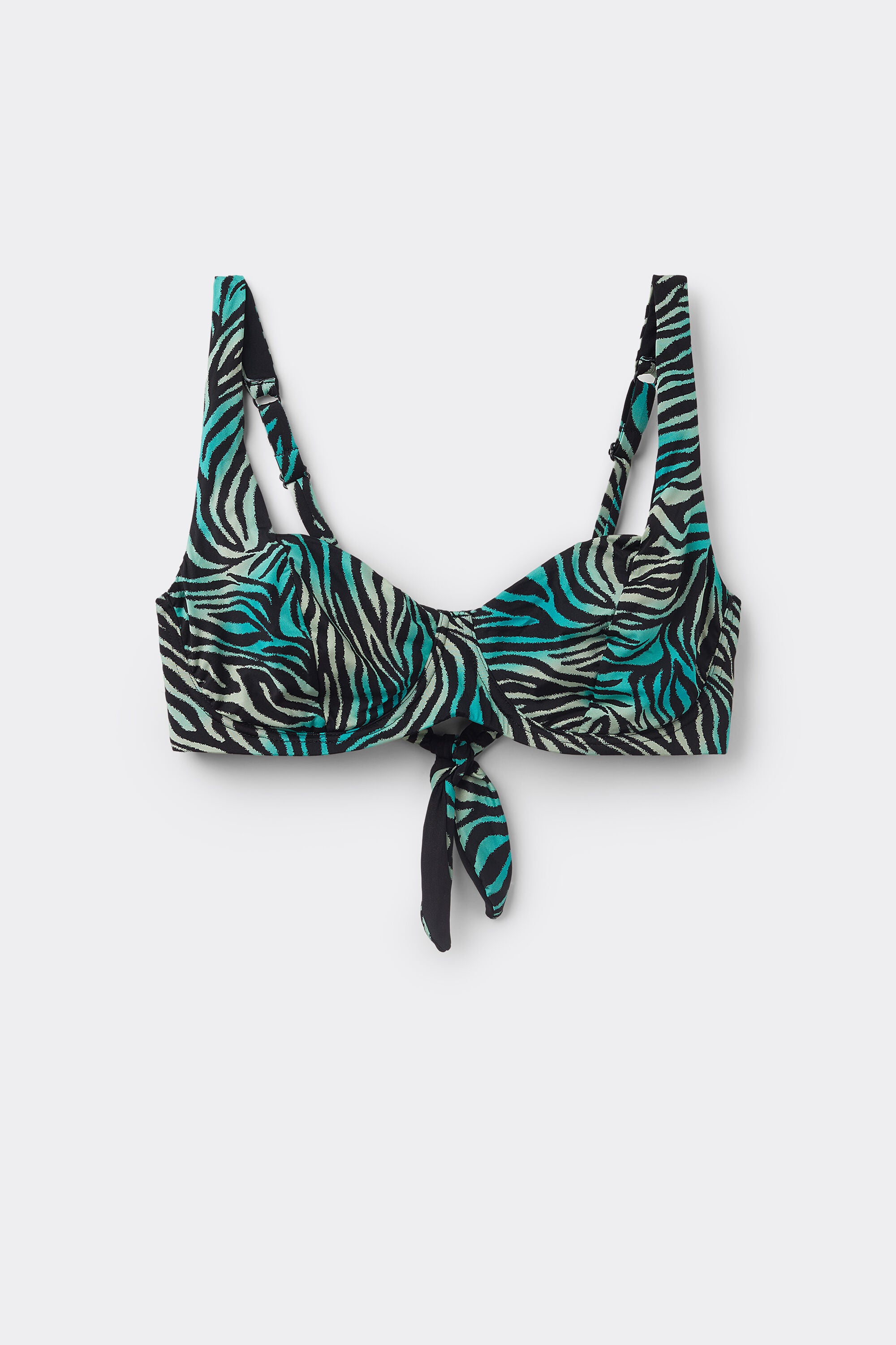 טופ ביקיני בלקונט Colorful Zebra