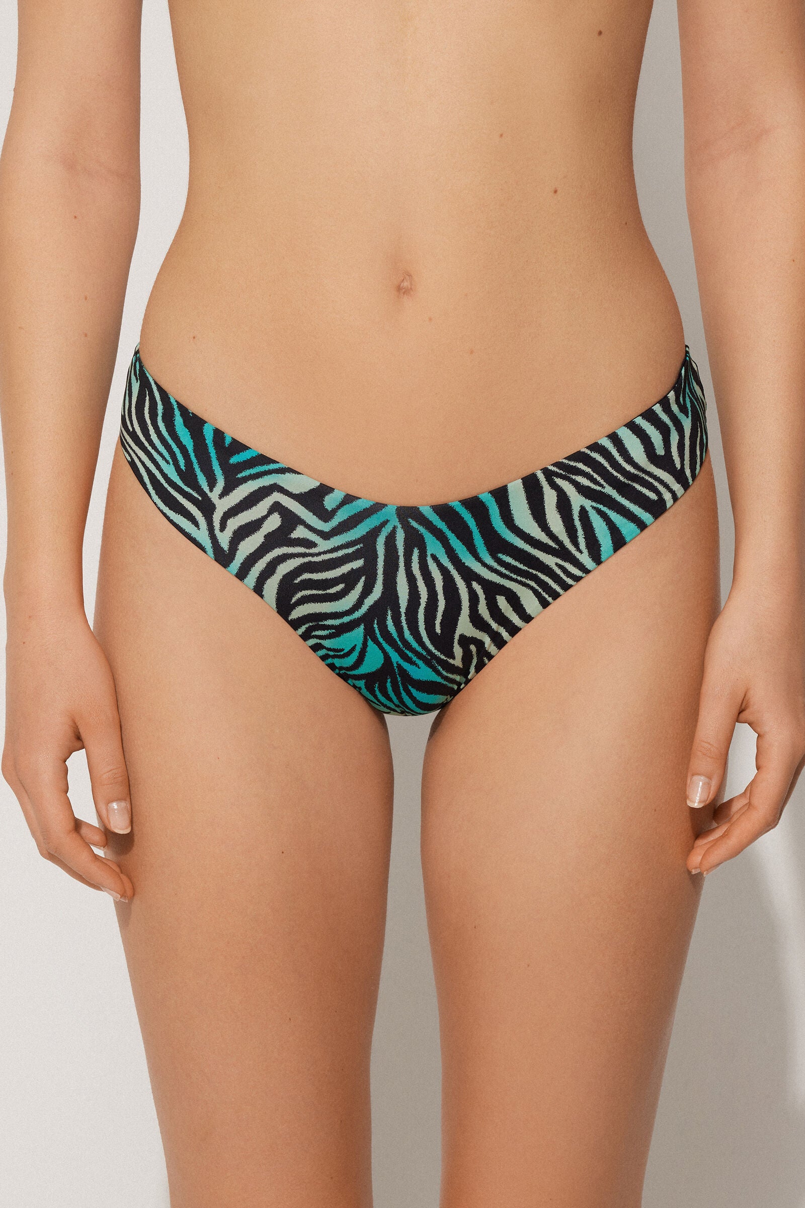 תחתוני ביקיני ברזילאיים Colorful Zebra High-Leg