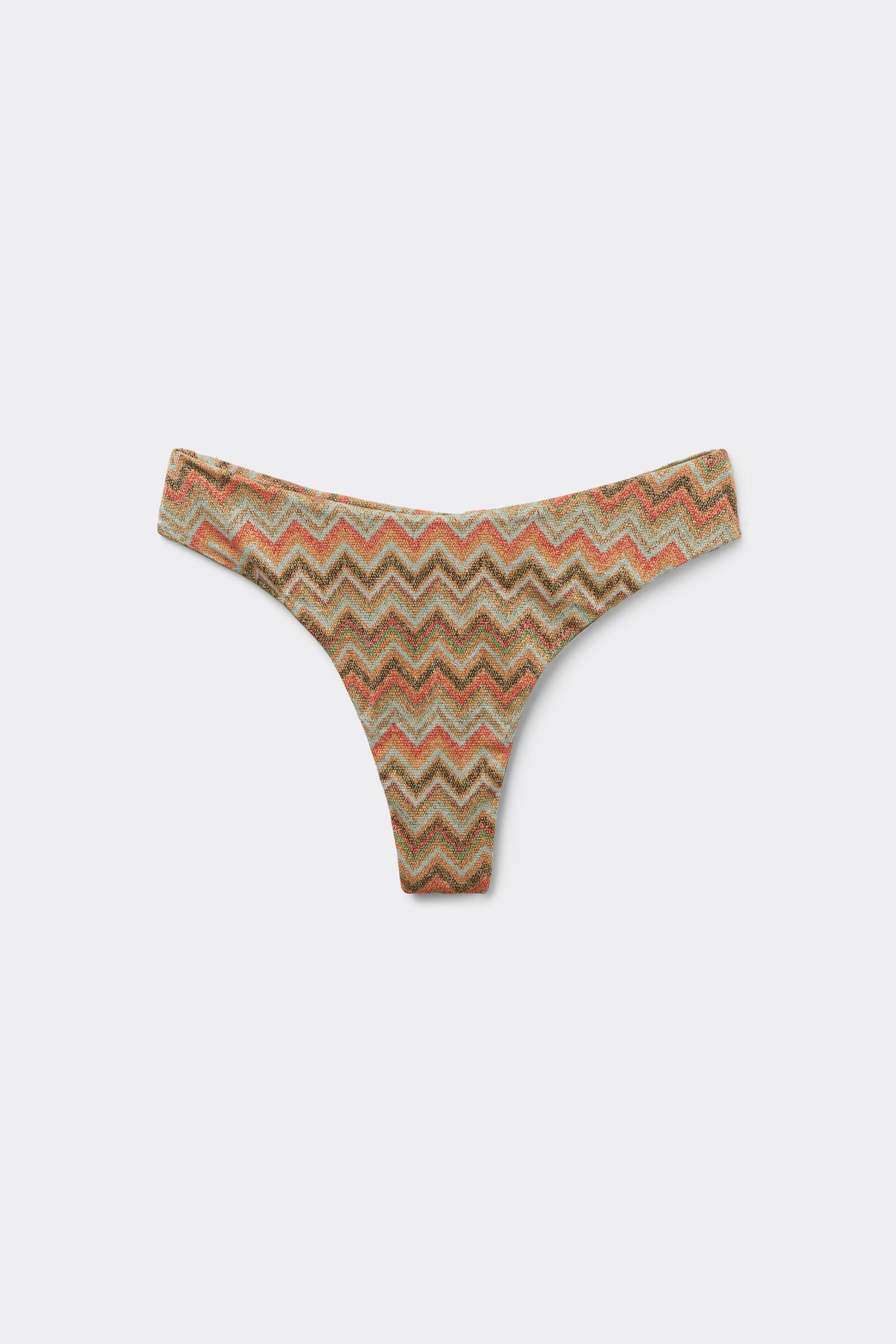 תחתוני ביקיני ברזילאיים Luxury Chevron Rounded High-Cut