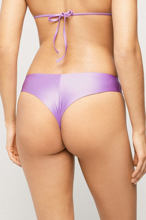 תחתוני ביקיני ברזילאיים Lilac Shiny Glam Rounded High-Cut