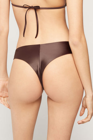 תחתוני ביקיני ברזילאיים Choco Shiny Glam Rounded High-Cut