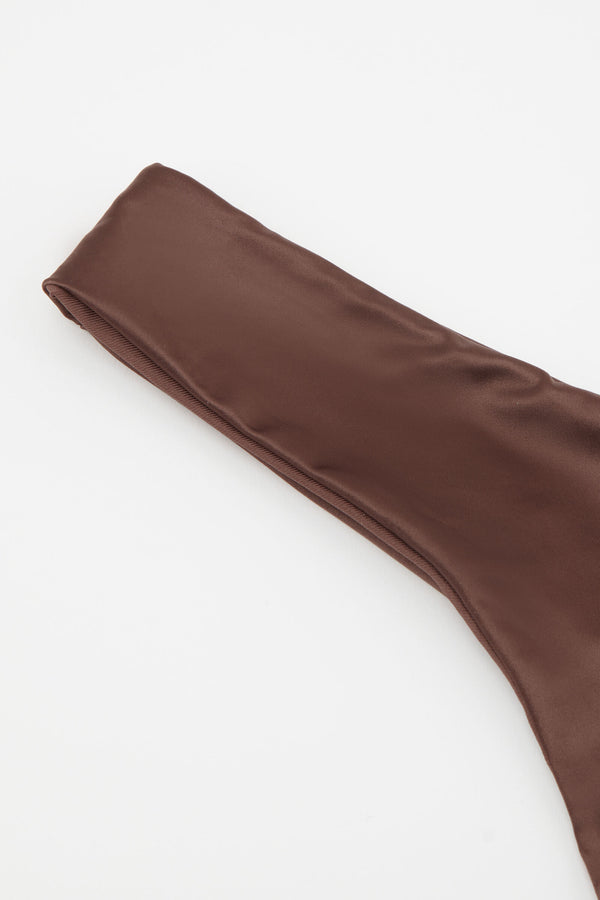 תחתוני ביקיני ברזילאיים Choco Shiny Glam Rounded High-Cut