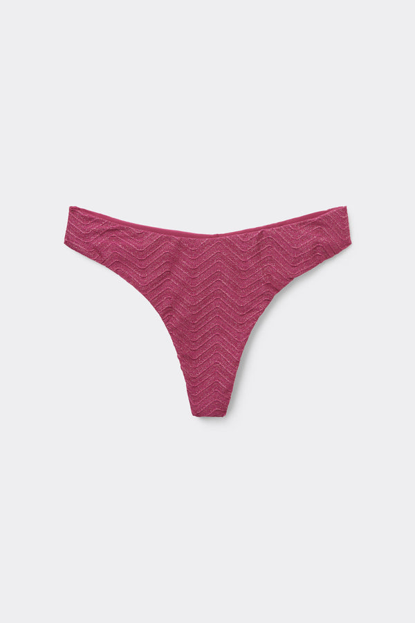 תחתוני ביקיני ברזילאיים Mauve Sparkling Touch Rounded High-Cut