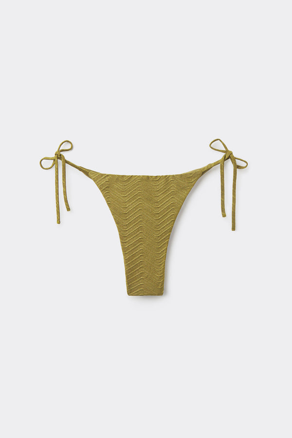 תחתוני ביקיני קשירה ברזילאיים Olive Green Sparkling Touch