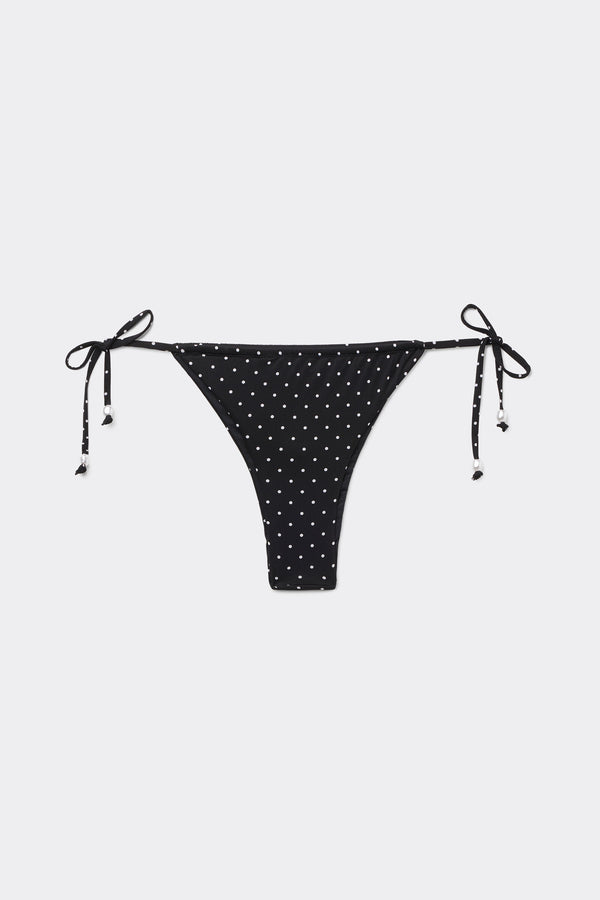 תחתוני ביקיני ברזילאיים עם רצועות טנגה Polka Dot Bead