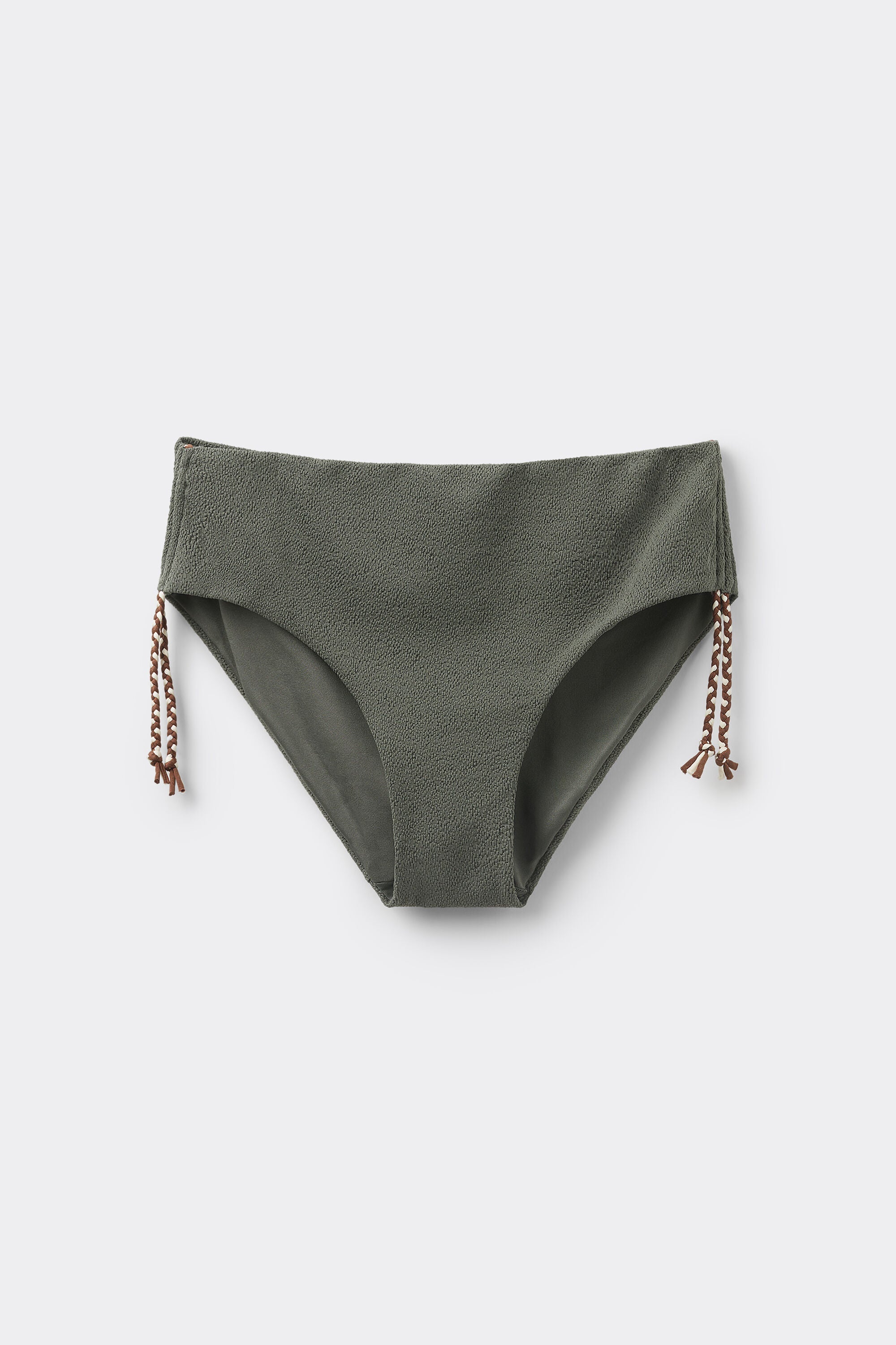 תחתוני ביקיני שרוך Tiki Texture High-Waist