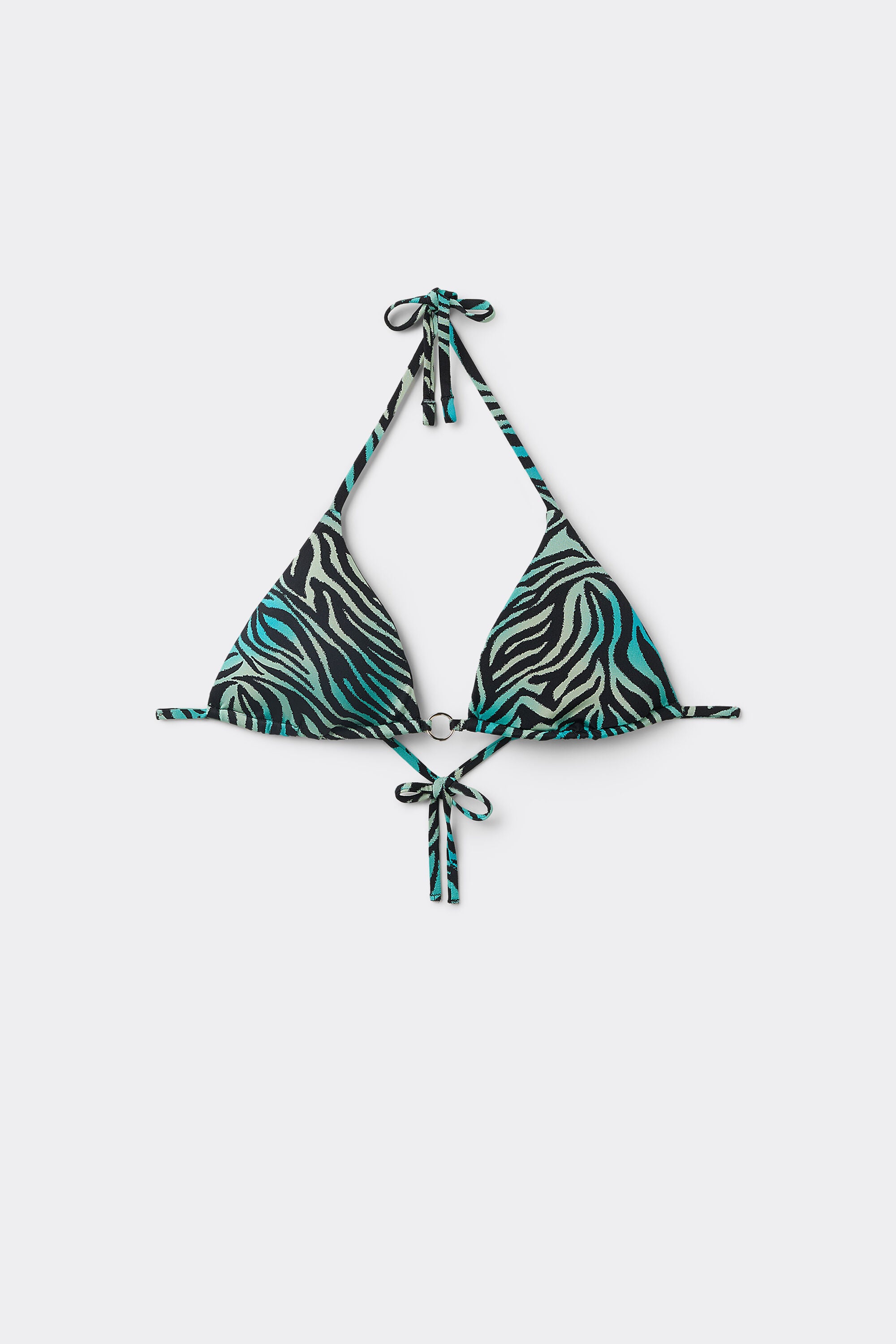 טופ ביקיני משולשים Colorful Zebra