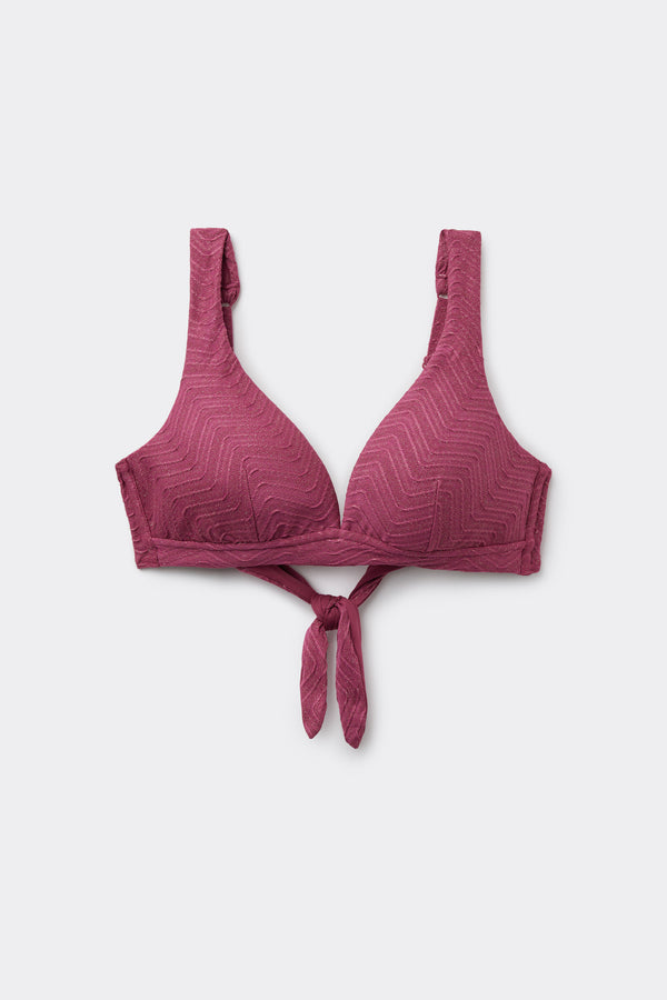 חזיית ביקיני משולשים עם כתפיות רחבות Mauve Sparkling Touch