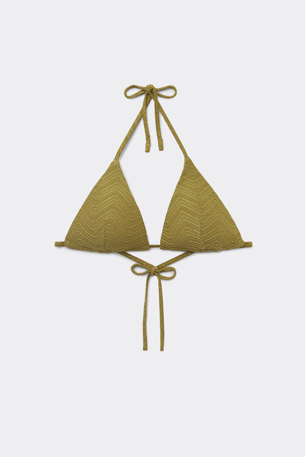 חזיית ביקיני משולשים Olive Green Sparkling Touch