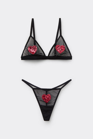 סט חזייה ותחתונים PATCH HEART